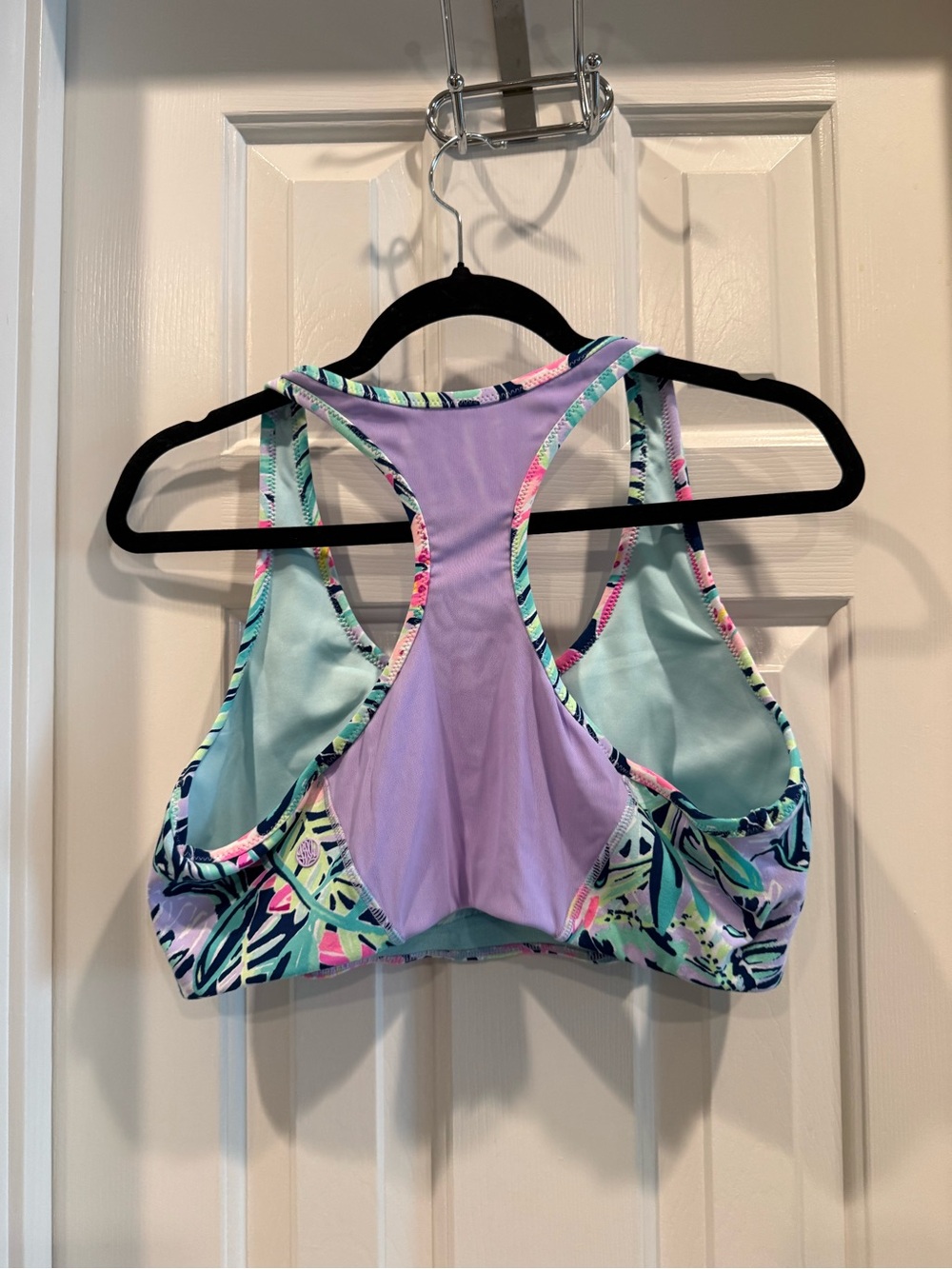 Lilly Pulitzer Floral Active Set - Pink, Mint & Lilac Crop Top + Leggings - Picture 4 of 9